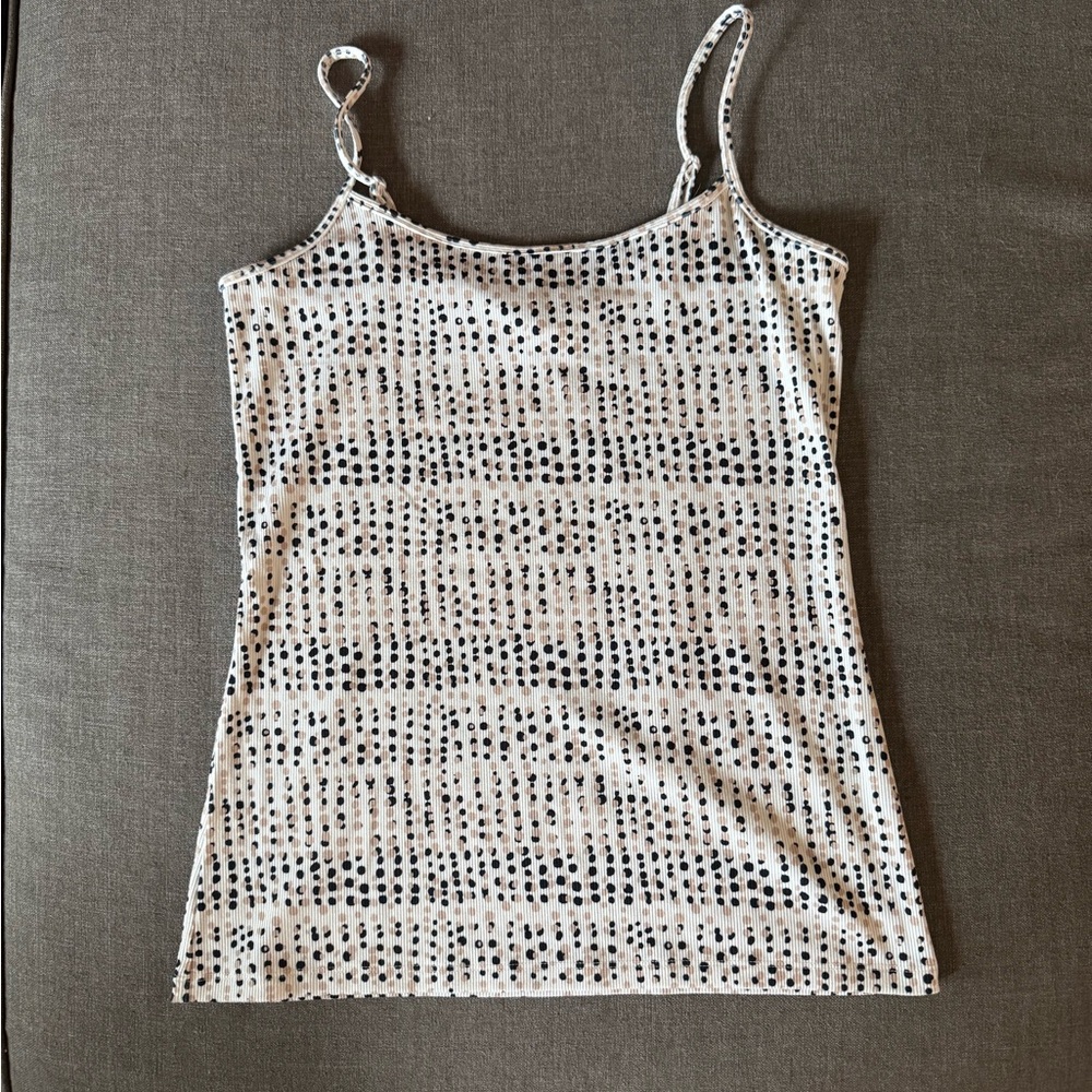 LOFT Black and White Dotted Camisole